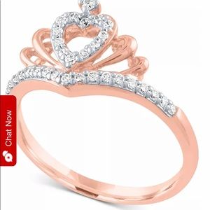 10k rose gold princess ring